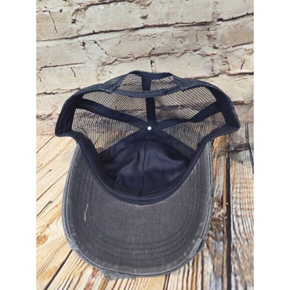 Funny Womens Distressed Hat Adjustable Blue NWoT - Picture 4 of 4